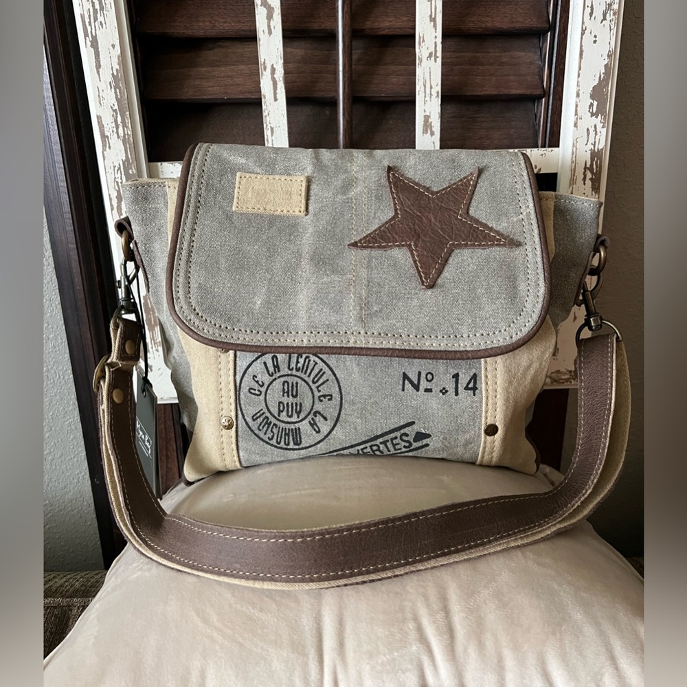 Myra Bag- Canvas and leather crossbody